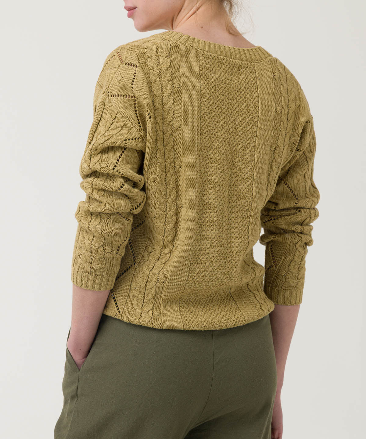 Sweater Algodón Orgánico Mujer Nit Verde Rockford