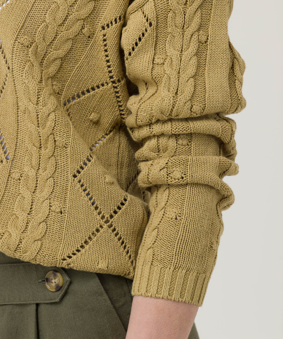 Sweater Algodón Orgánico Mujer Nit Verde Rockford