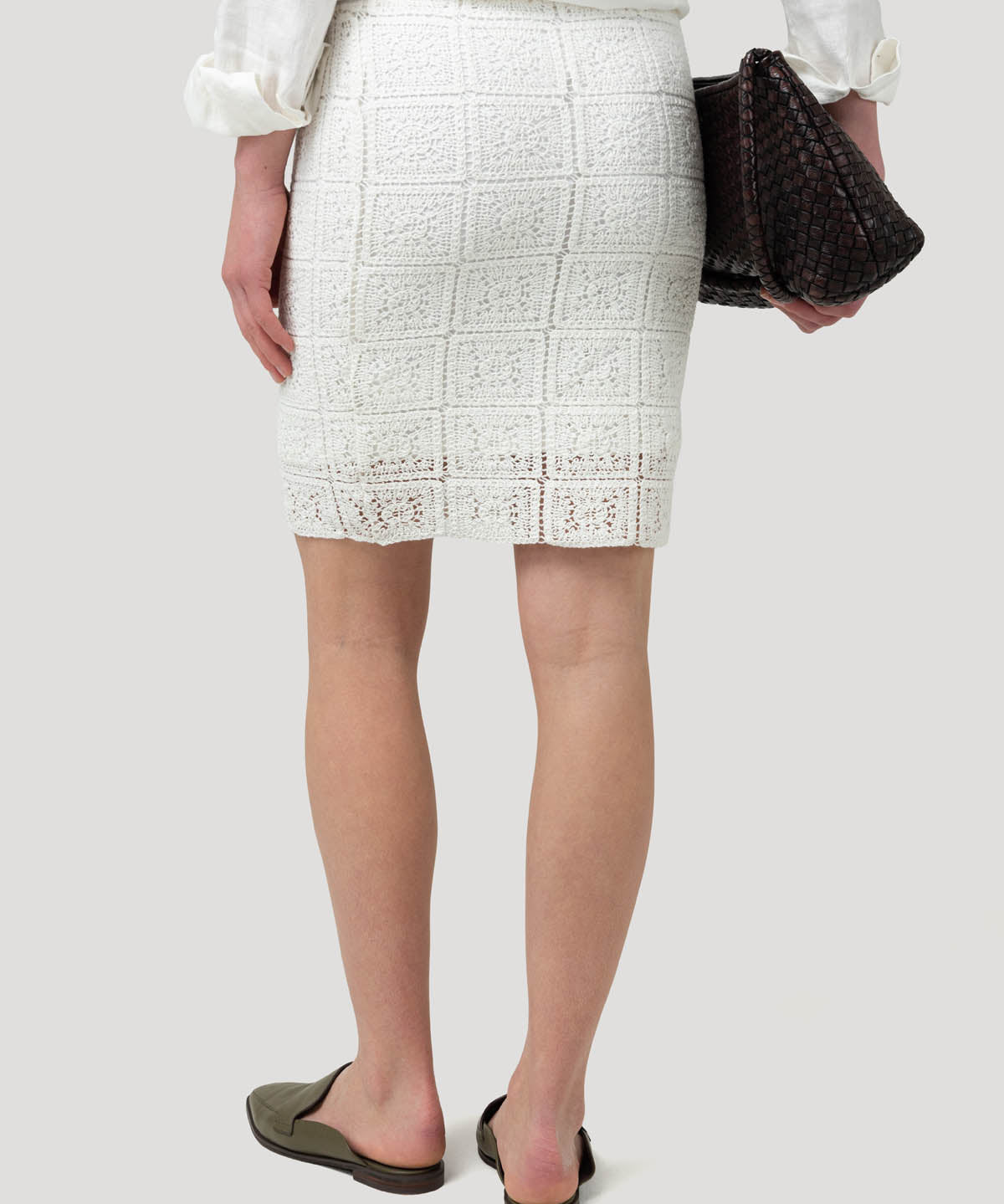 Falda Algodón Orgánico Mujer Naga Blanco Rockford