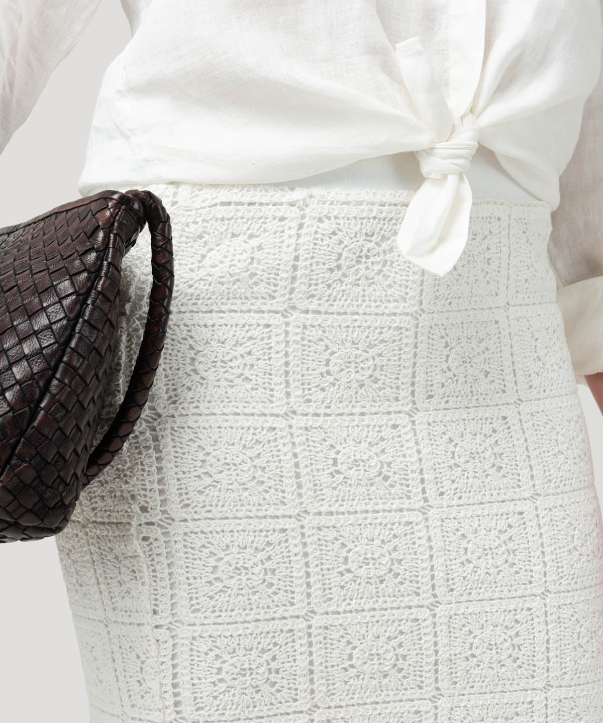 Falda Algodón Orgánico Mujer Naga Blanco Rockford