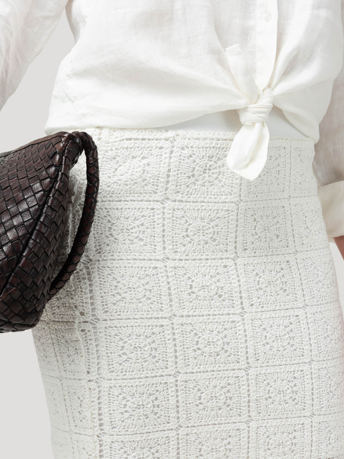 Falda Algodón Orgánico Mujer Naga Blanco Rockford