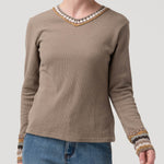 Polera Algodón Orgánico Mujer Pine Café Rockford