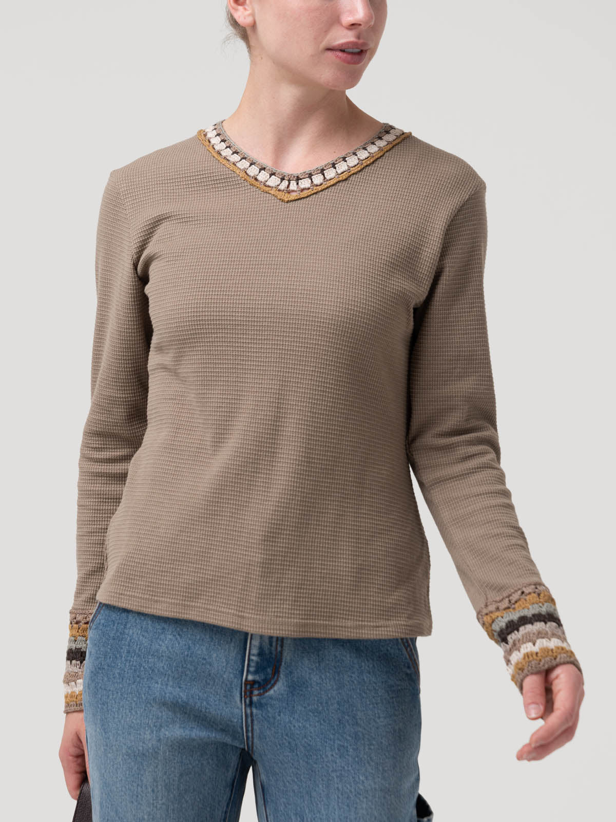 Polera Algodón Orgánico Mujer Pine Café Rockford