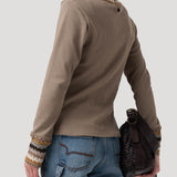 Polera Algodón Orgánico Mujer Pine Café Rockford