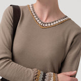 Polera Algodón Orgánico Mujer Pine Café Rockford