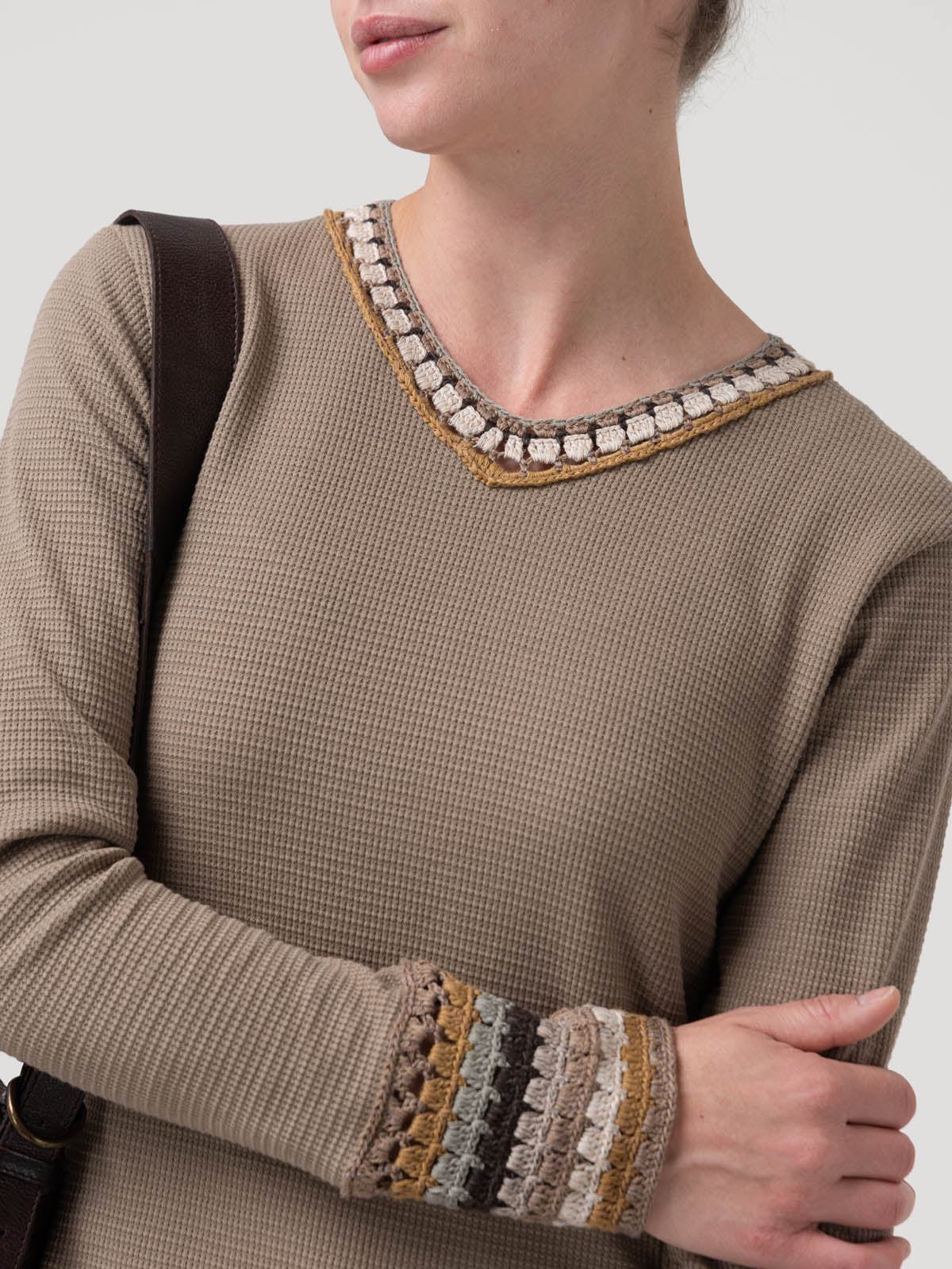 Polera Algodón Orgánico Mujer Pine Café Rockford