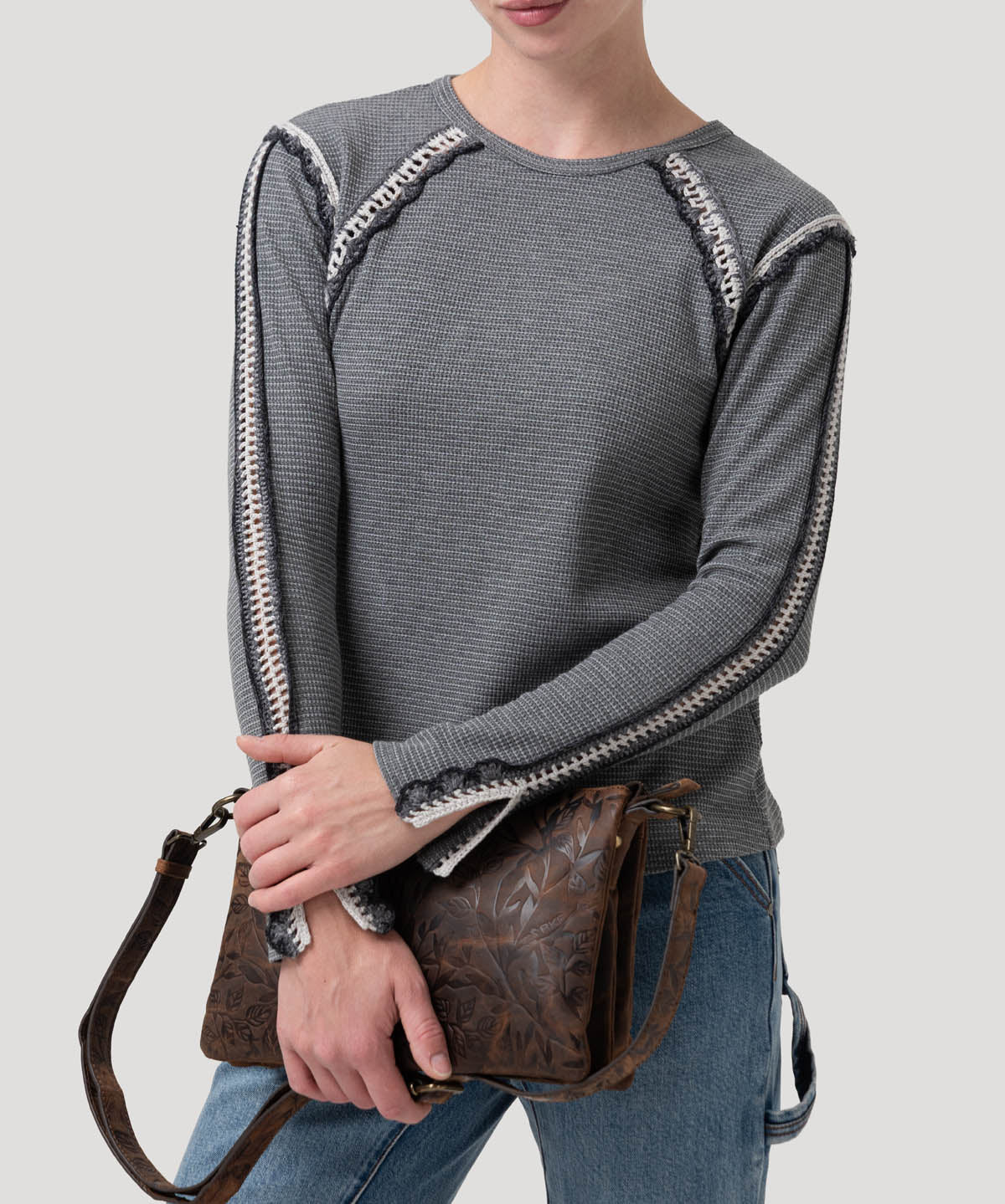 Polera Algodón Orgánico Mujer Cripa Gris Rockford