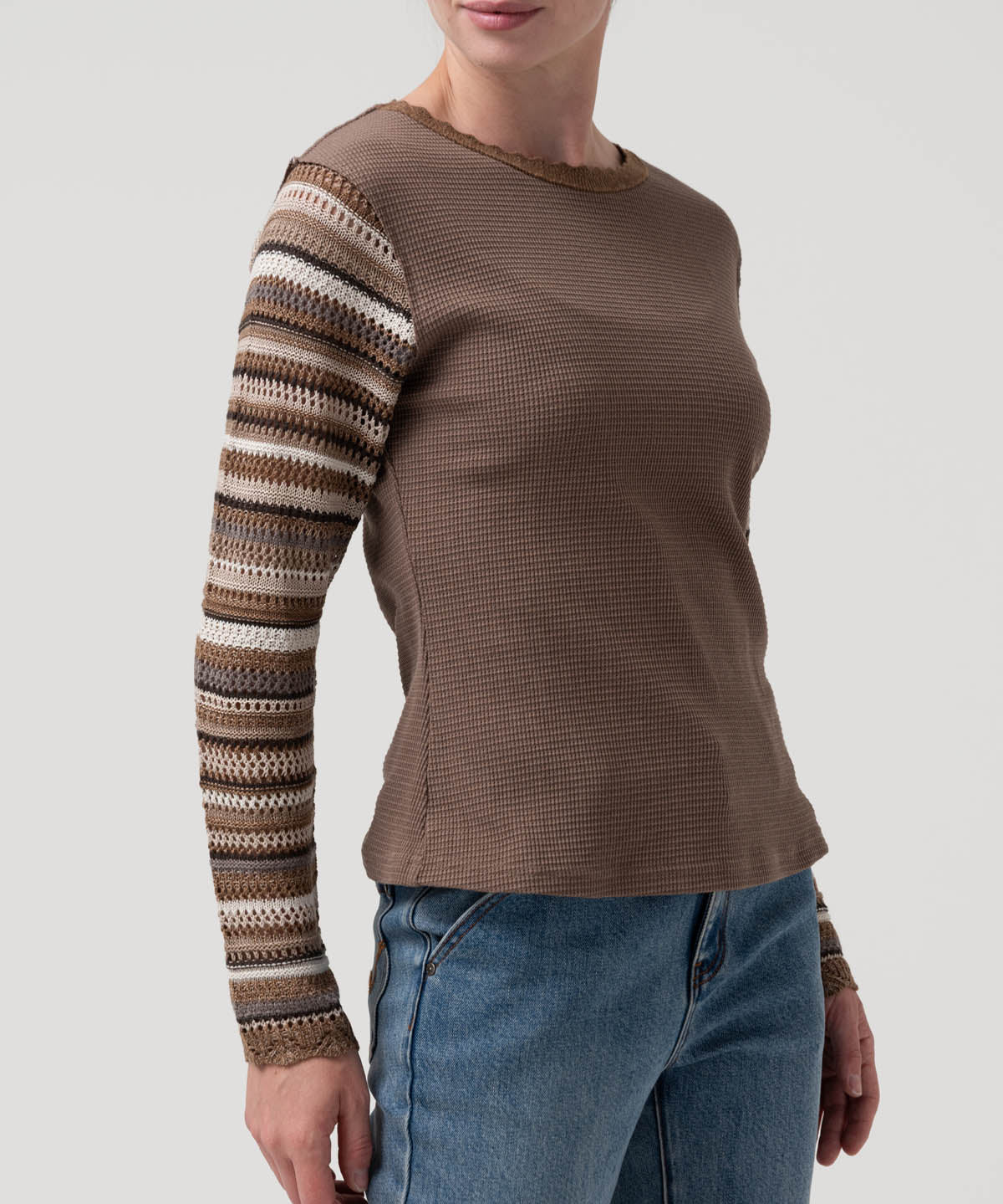 Polera Algodón Orgánico Mujer Acacia Café Rockford
