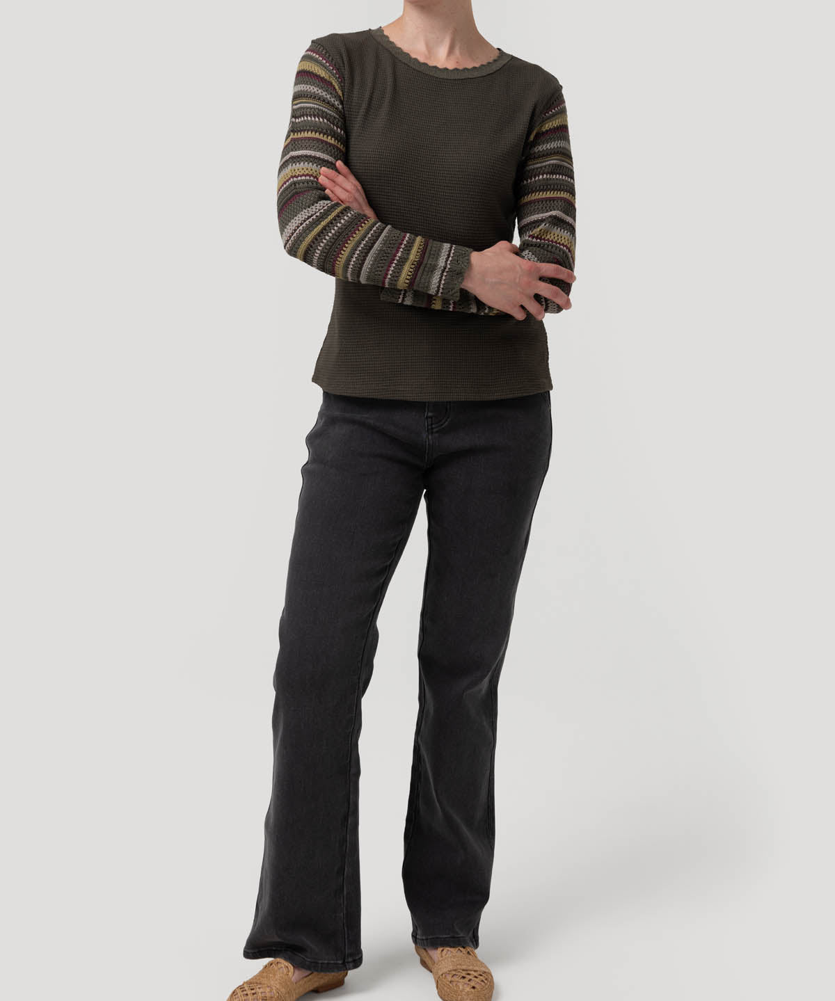 Polera Algodón Orgánico Mujer Acacia Verde Rockford