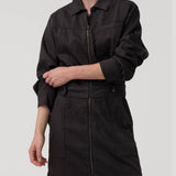 Vestido Algodón/Lino Mujer Rouri Gris Rockford