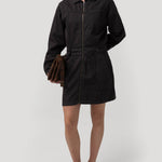 Vestido Algodón/Lino Mujer Rouri Gris Rockford