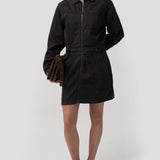 Vestido Algodón/Lino Mujer Rouri Gris Rockford