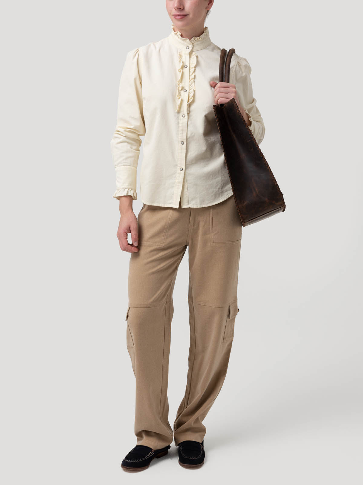 Blusa Algodón Orgánico Mujer Borage Blanco Rockford