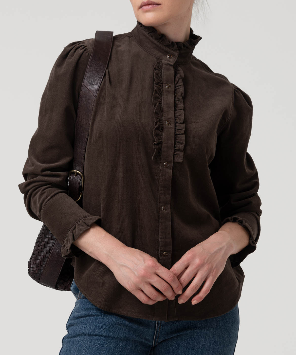 Blusa Algodón Orgánico Mujer Borage Café Rockford