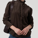 Blusa Algodón Orgánico Mujer Borage Café Rockford