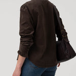 Blusa Algodón Orgánico Mujer Borage Café Rockford