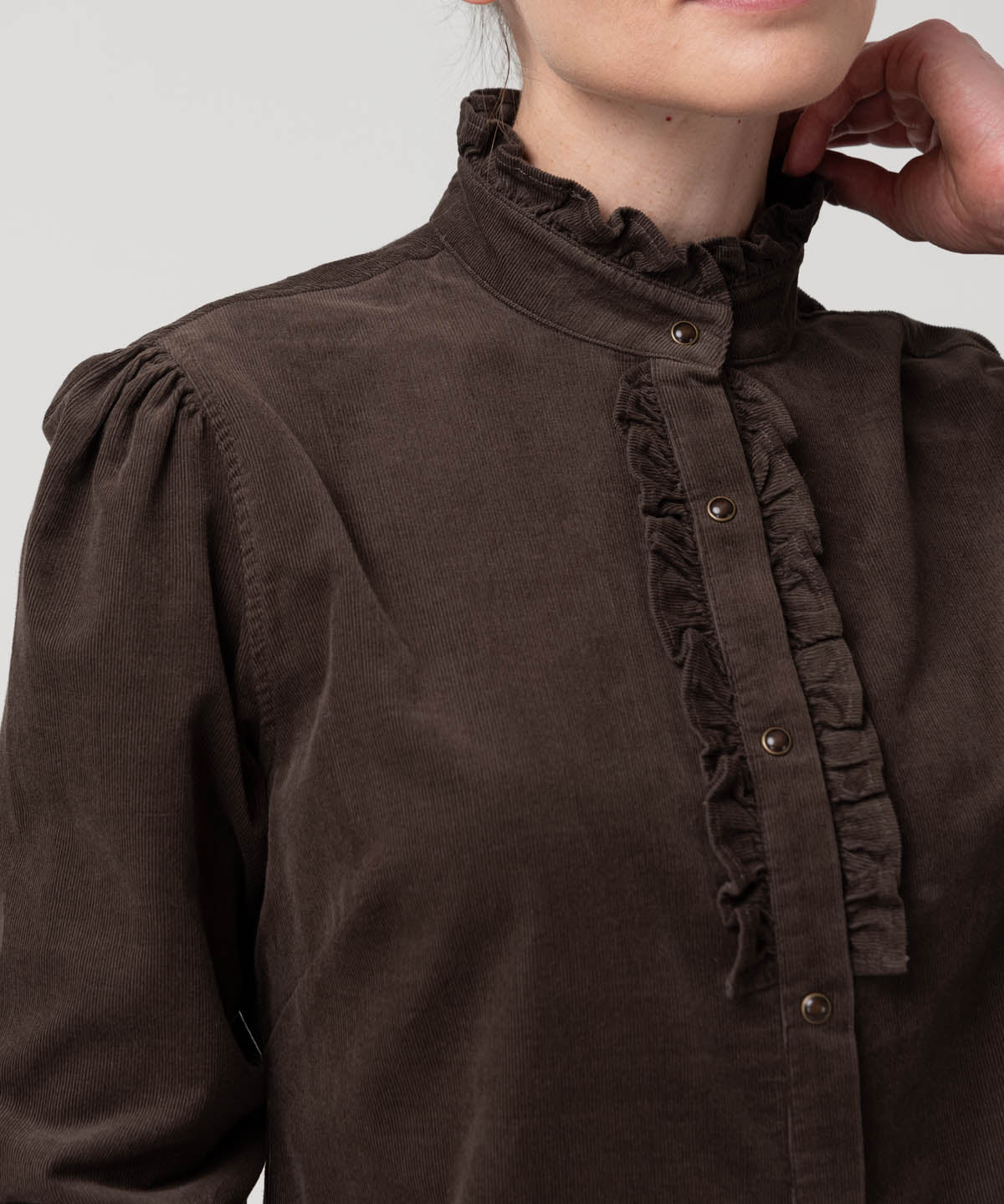 Blusa Algodón Orgánico Mujer Borage Café Rockford