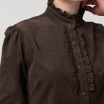 Blusa Algodón Orgánico Mujer Borage Café Rockford