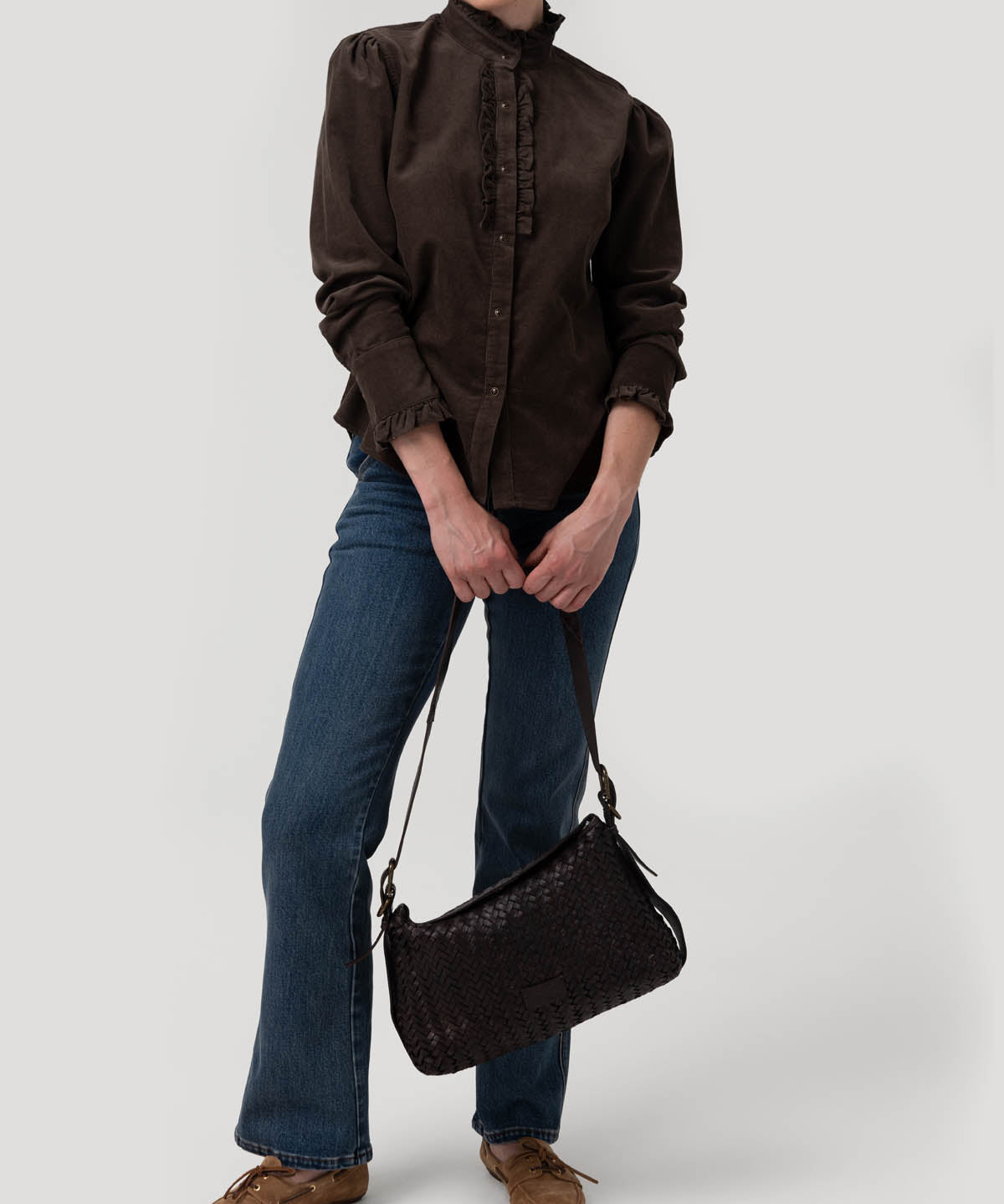 Blusa Algodón Orgánico Mujer Borage Café Rockford