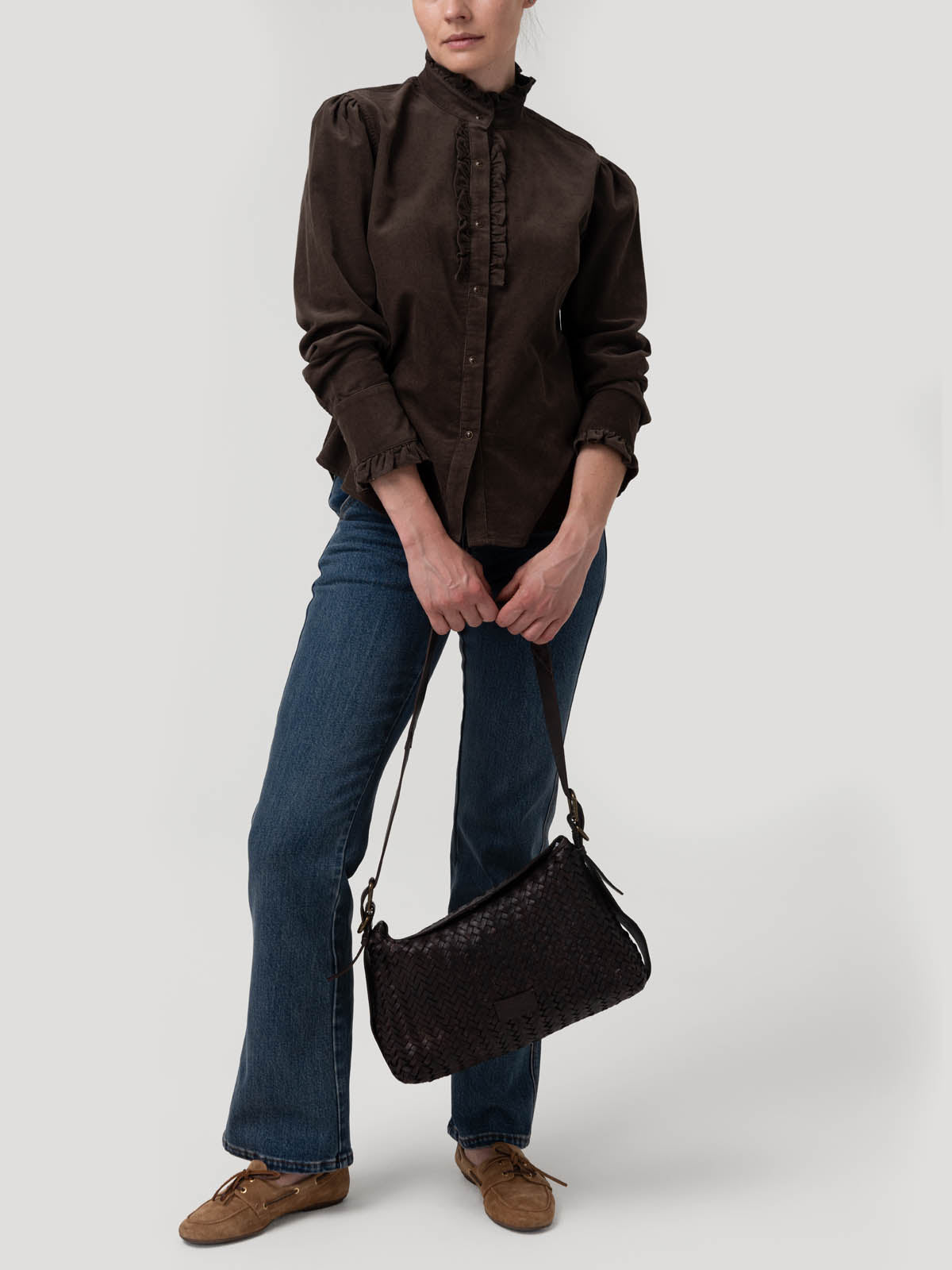 Blusa Algodón Orgánico Mujer Borage Café Rockford