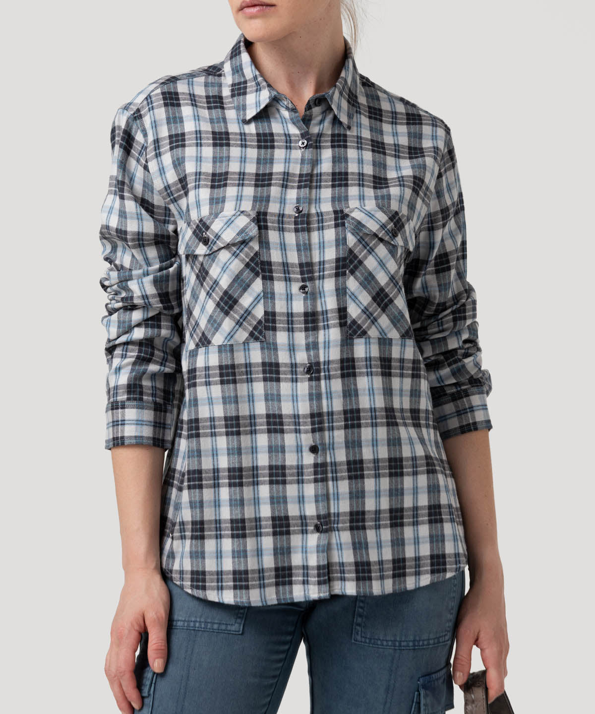 Blusa Rayon Mujer Magno Gris Rockford