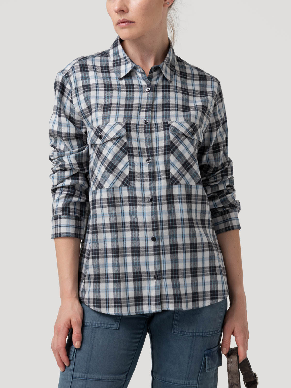 Blusa Rayon Mujer Magno Gris Rockford