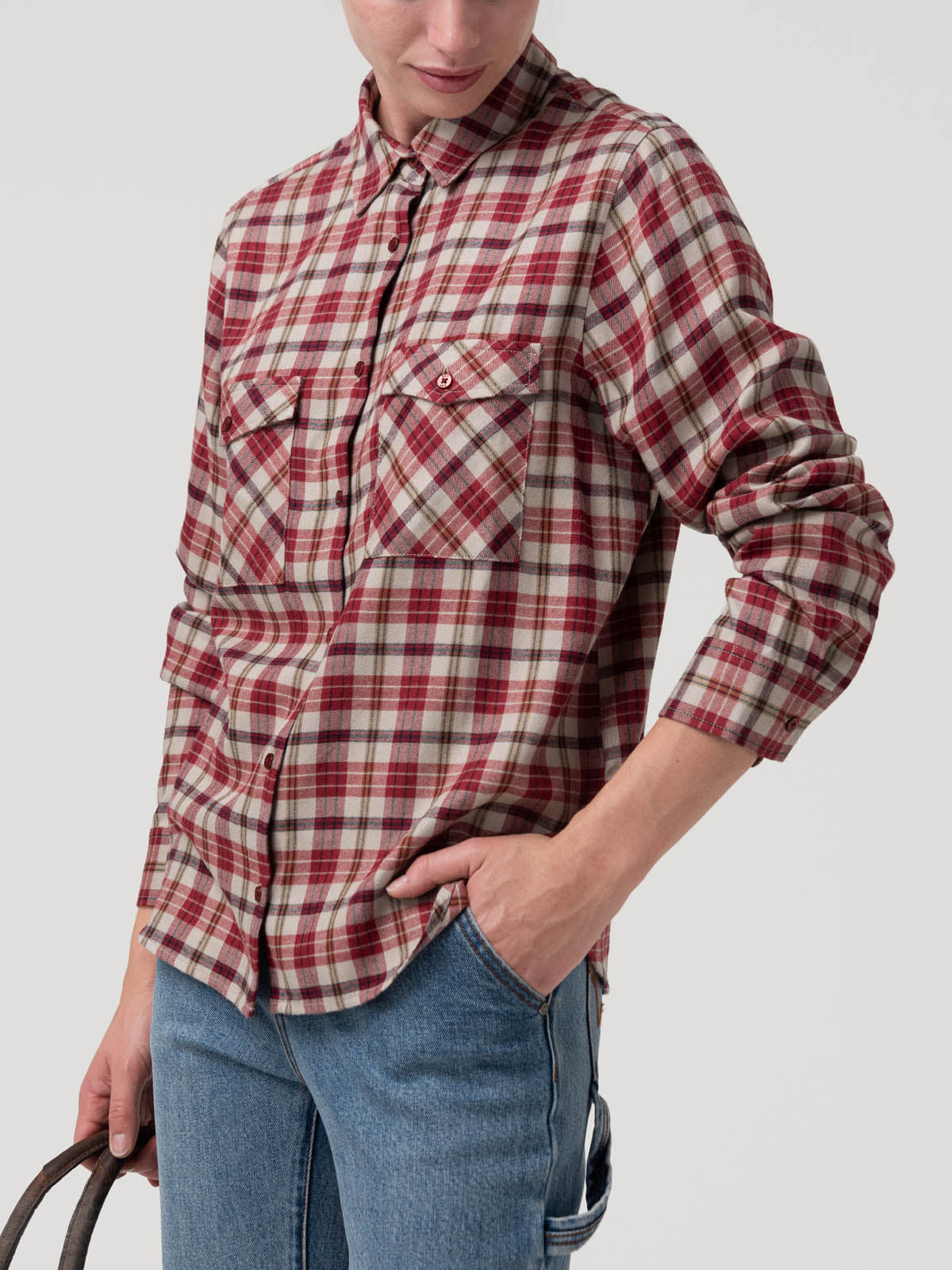 Blusa Rayon Mujer Magno Roja Rockford