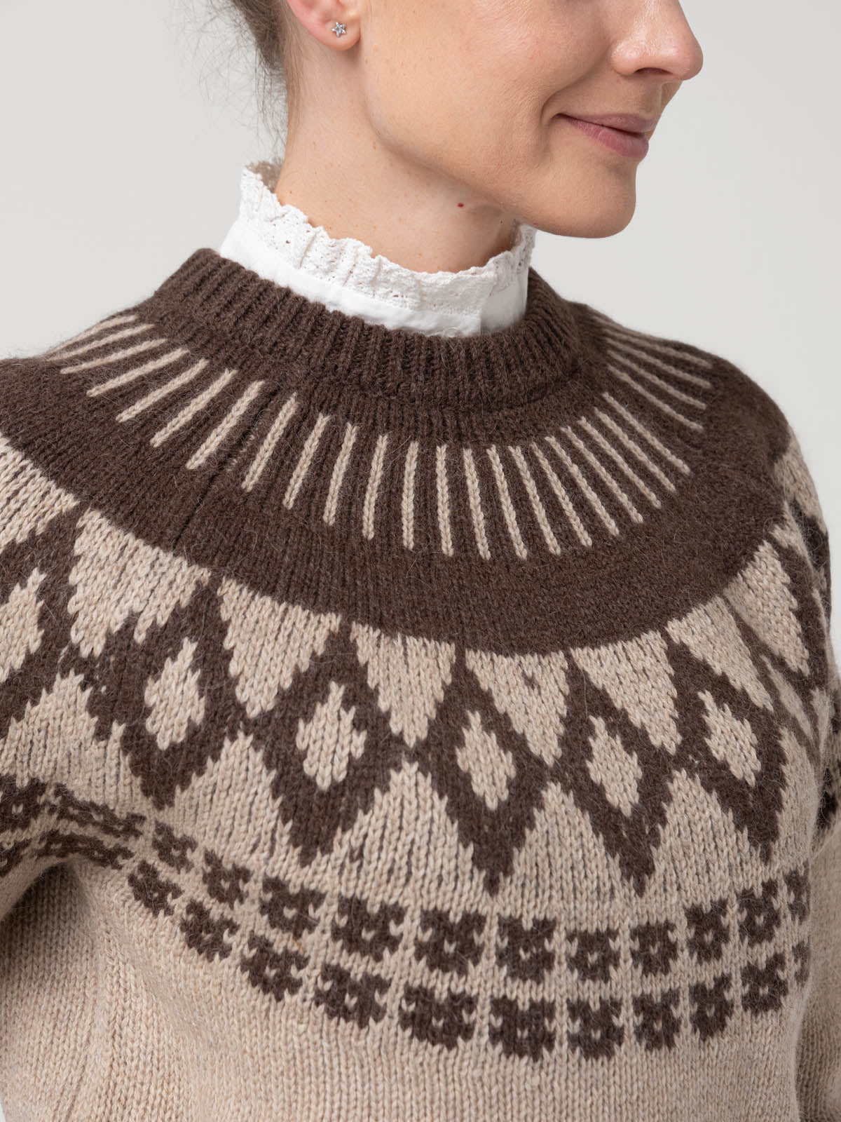 Sweater Alpaca Mujer Foggia Beige Rockford