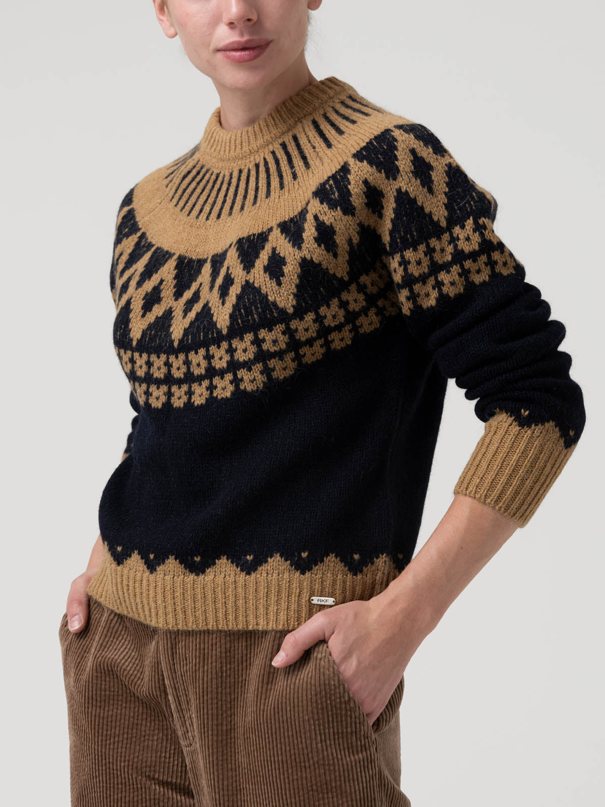 Sweater Alpaca Mujer Foggia Azul Rockford