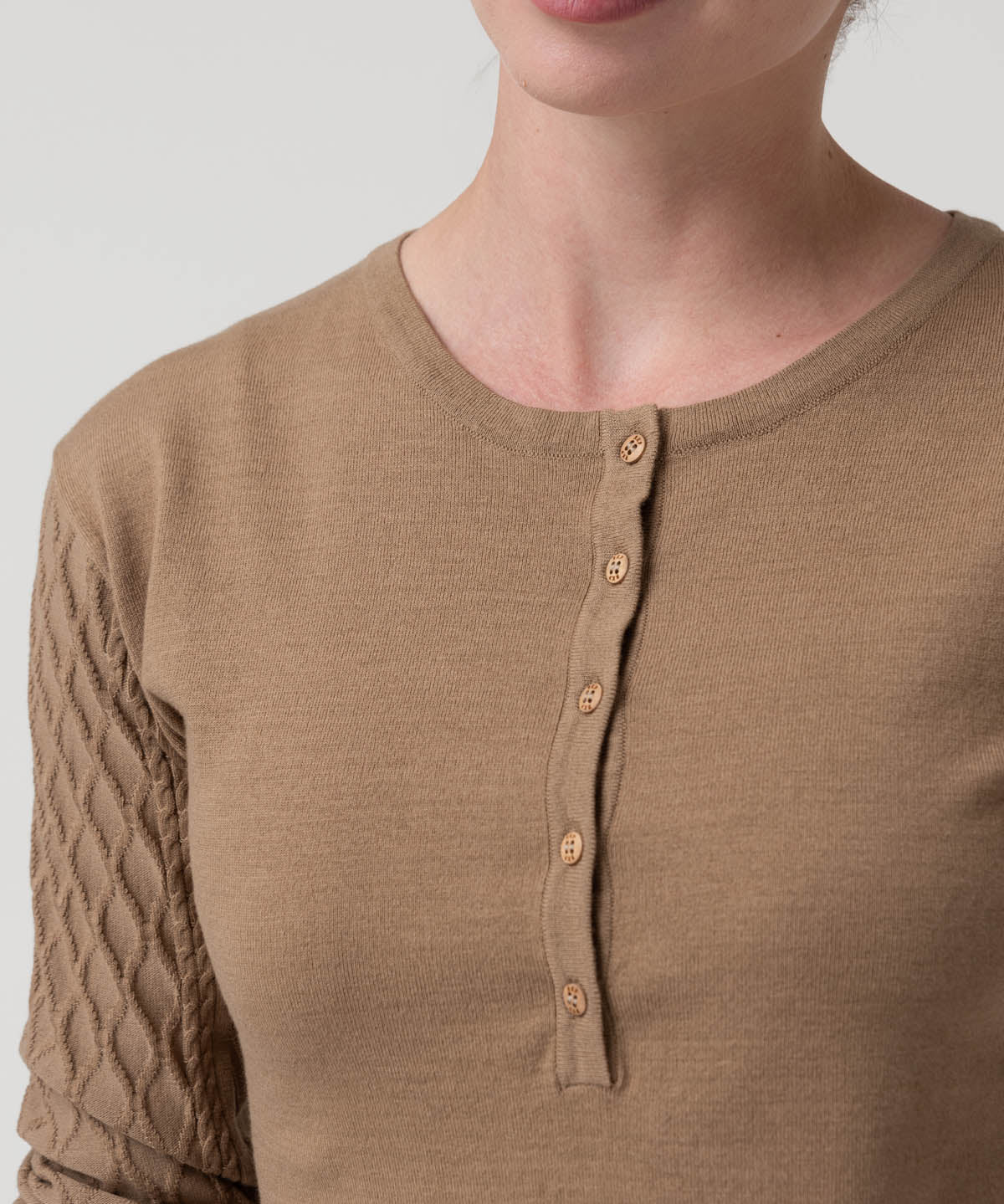 Polera Algodón Mujer Olmo Café Rockford