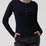 Polera Algodón/Poliéster Mujer Olmo Azul Rockford