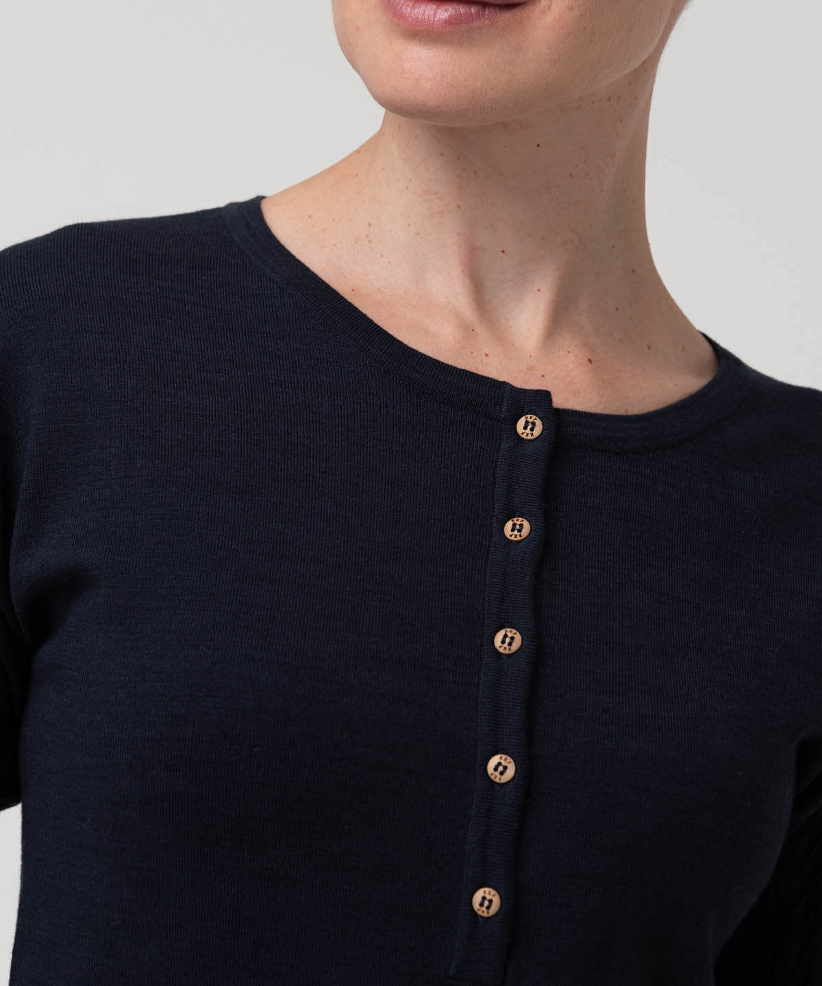 Polera Algodón/Poliéster Mujer Olmo Azul Rockford