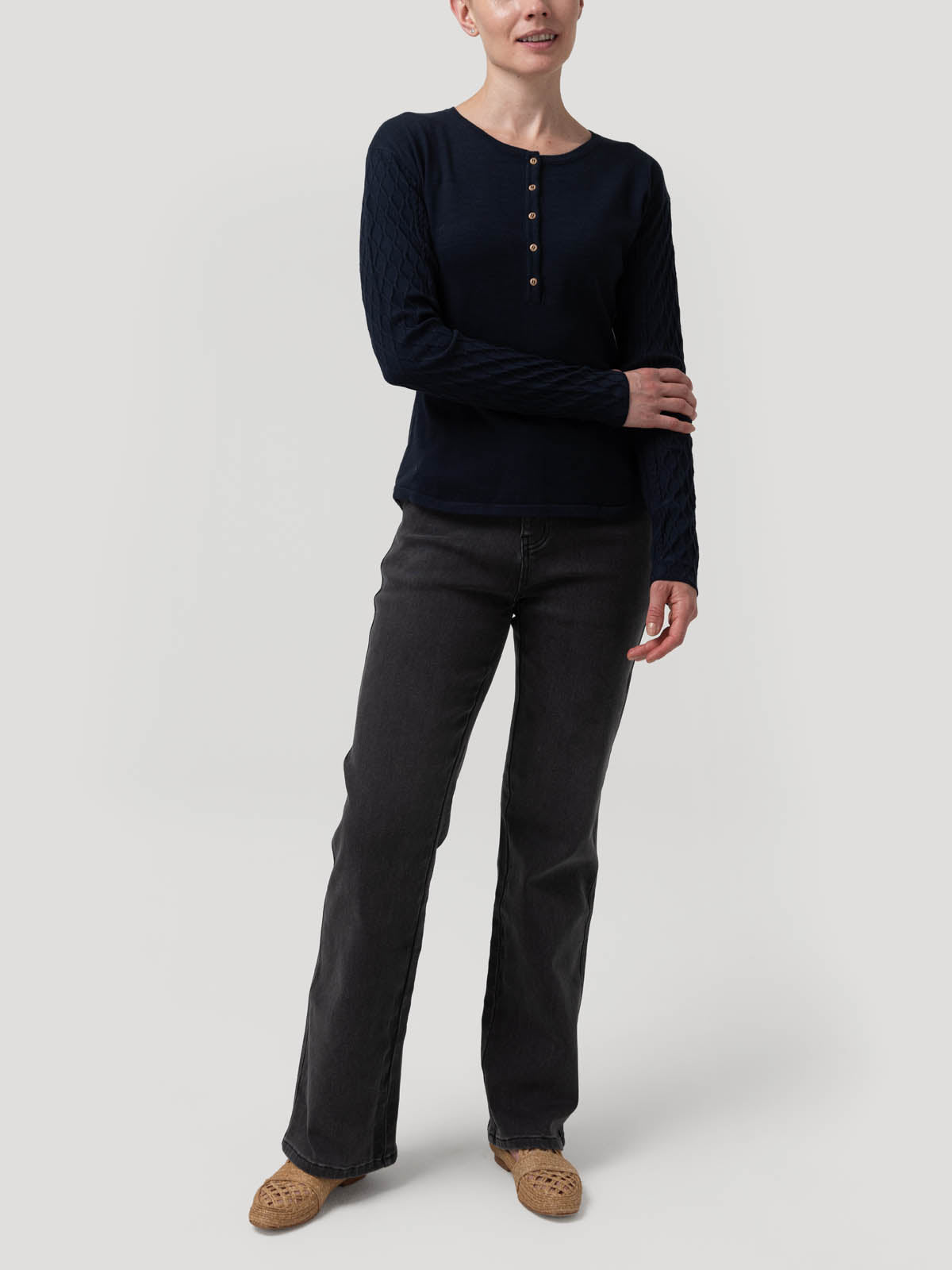 Polera Algodón/Poliéster Mujer Olmo Azul Rockford