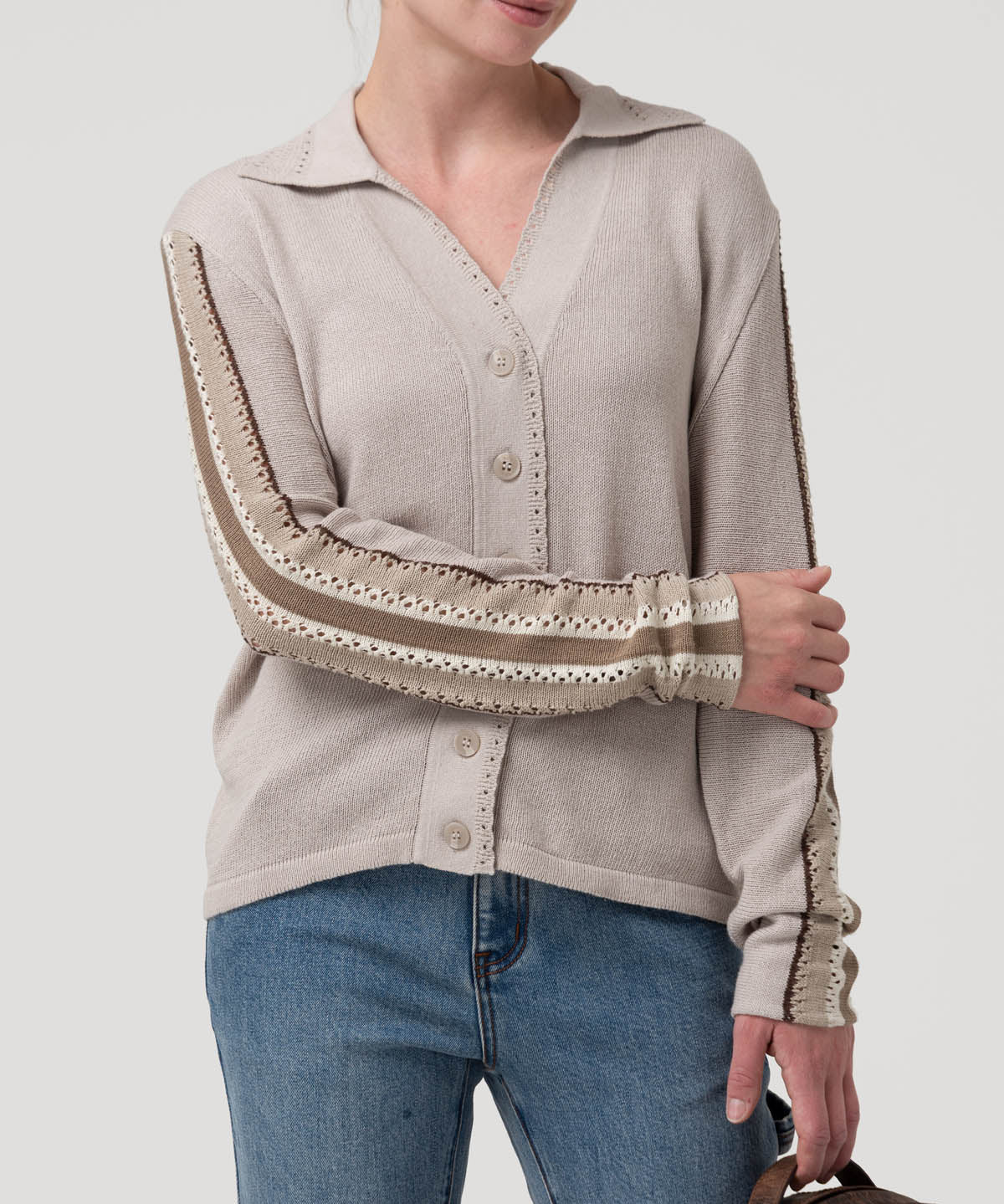 Sweater Algodón Orgánico Mujer Angelonia Beige Rockford