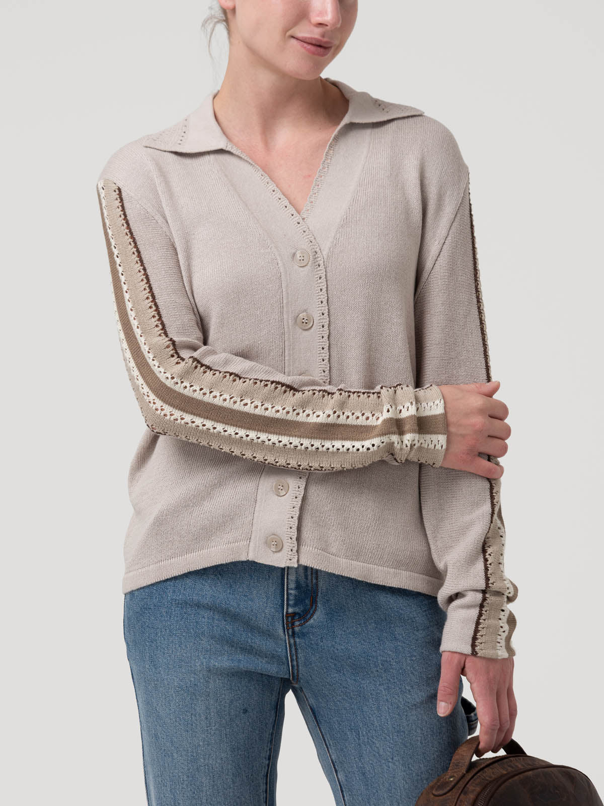 Sweater Algodón Orgánico Mujer Angelonia Beige Rockford