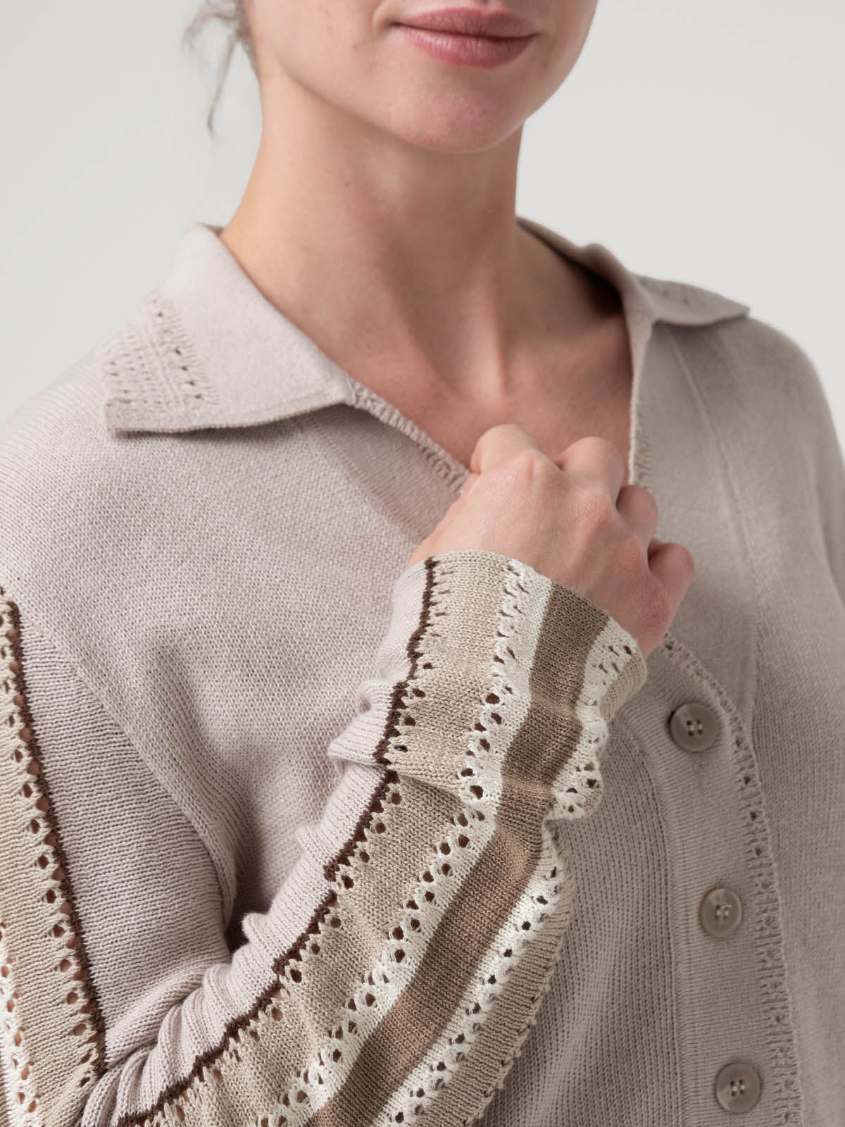 Sweater Algodón Orgánico Mujer Angelonia Beige Rockford