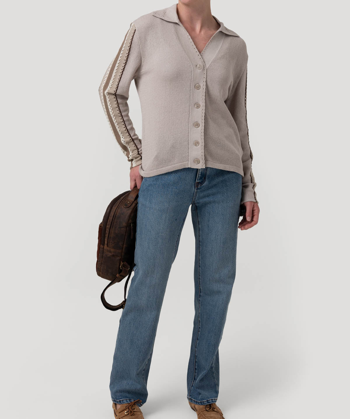 Sweater Algodón Orgánico Mujer Angelonia Beige Rockford