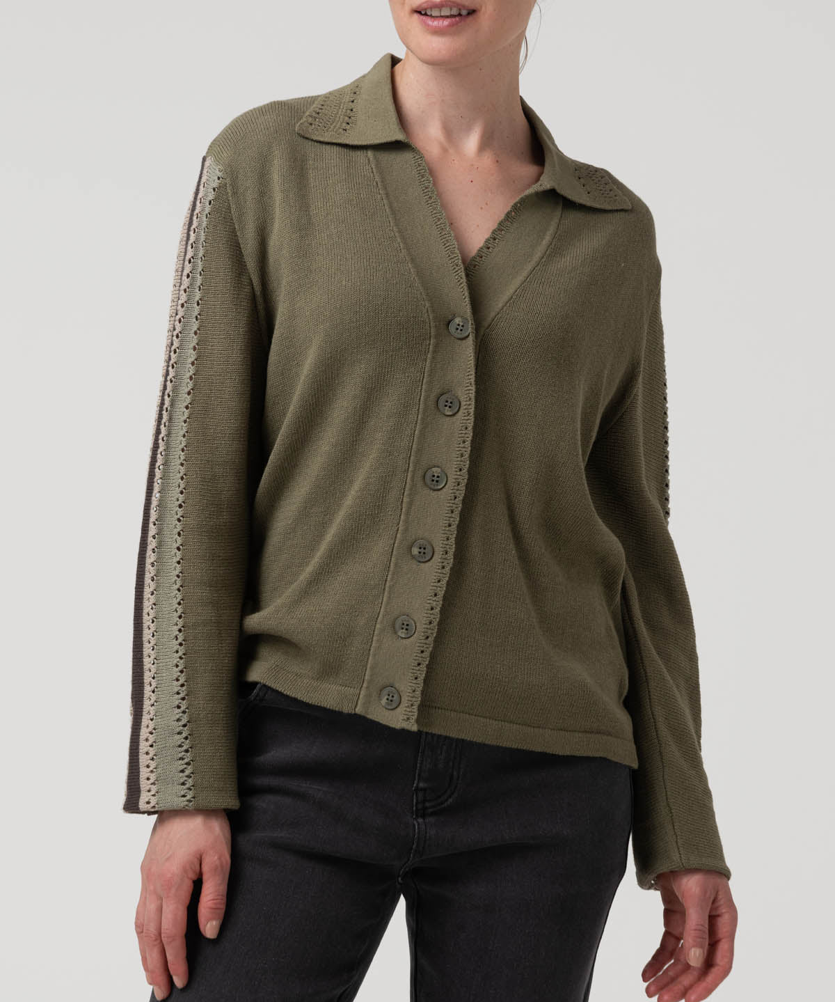 Sweater Algodón Orgánico Mujer Angelonia Verde Rockford