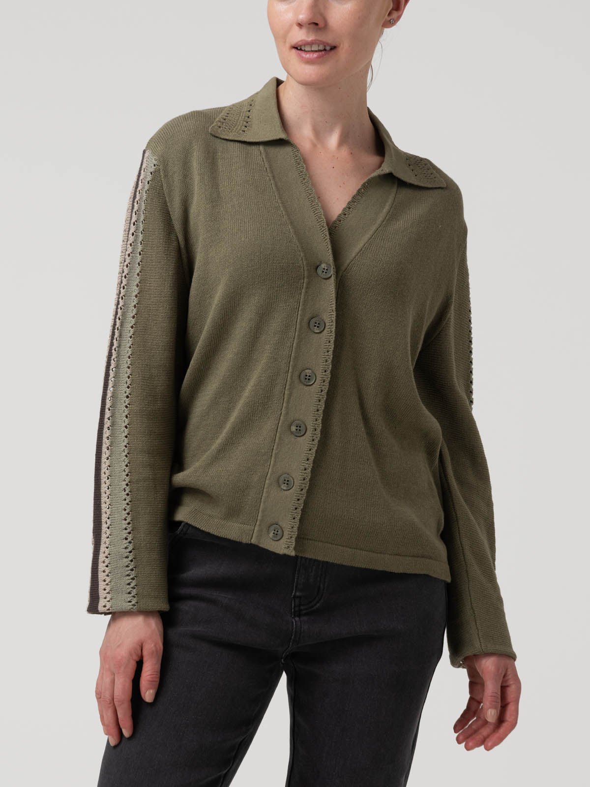 Sweater Algodón Orgánico Mujer Angelonia Verde Rockford