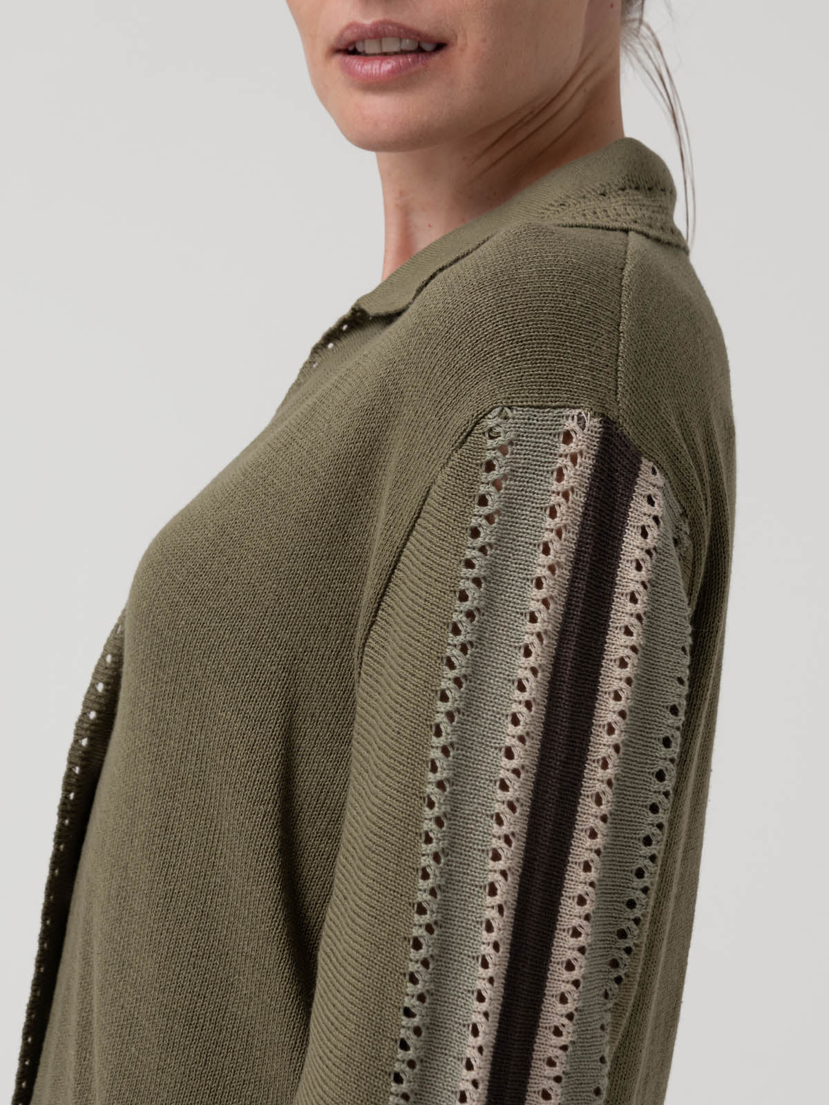 Sweater Algodón Orgánico Mujer Angelonia Verde Rockford