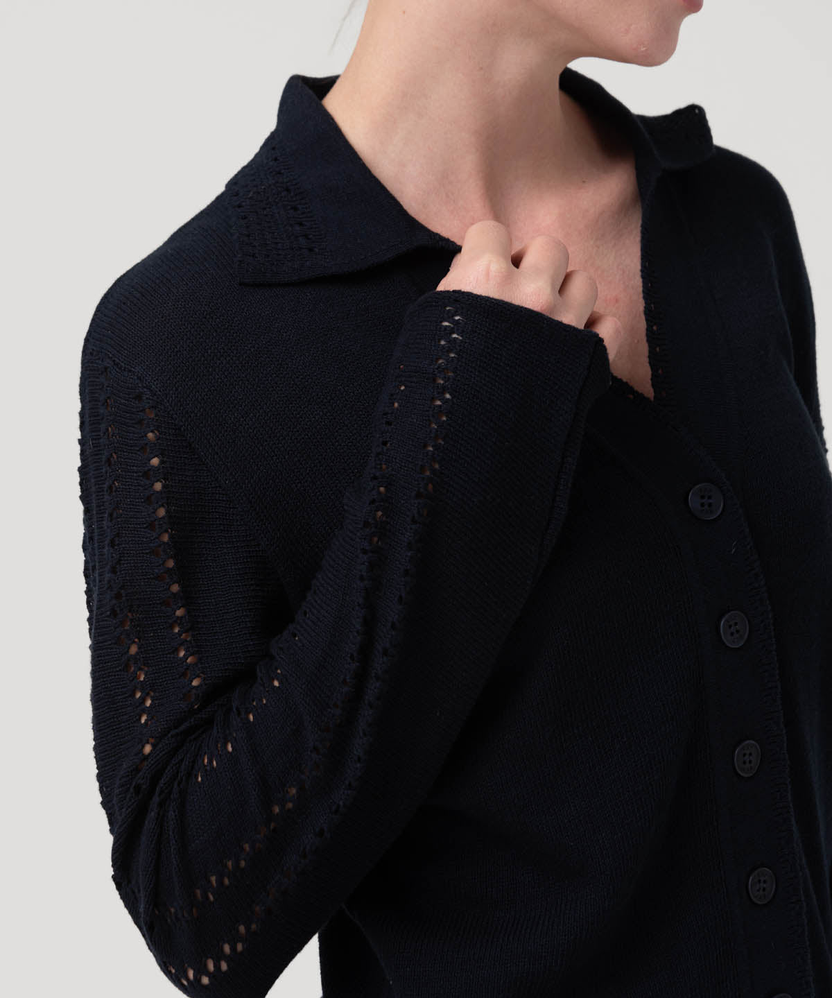 Sweater Algodón Orgánico Mujer Angelonia Azul Rockford