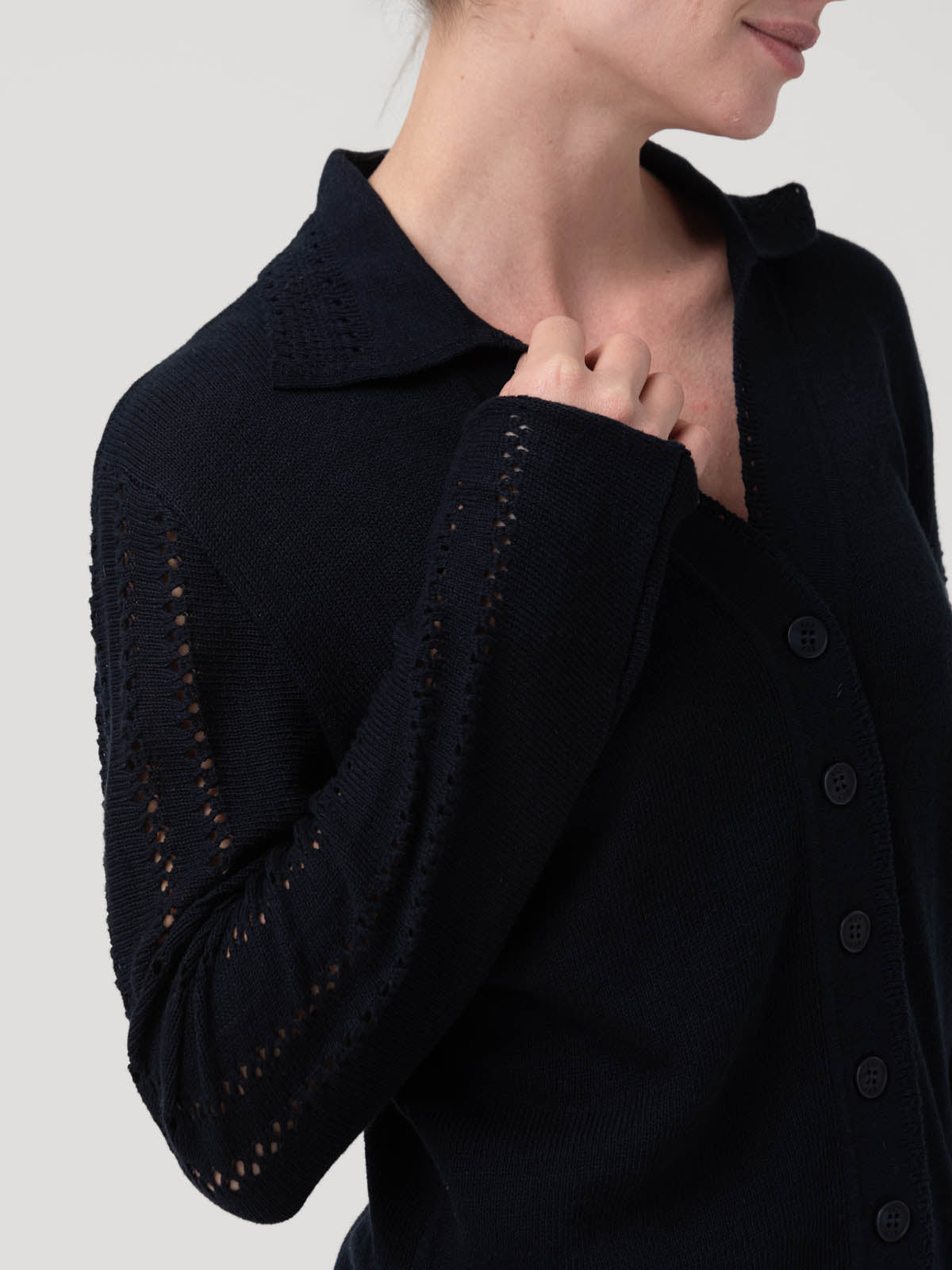 Sweater Algodón Orgánico Mujer Angelonia Azul Rockford