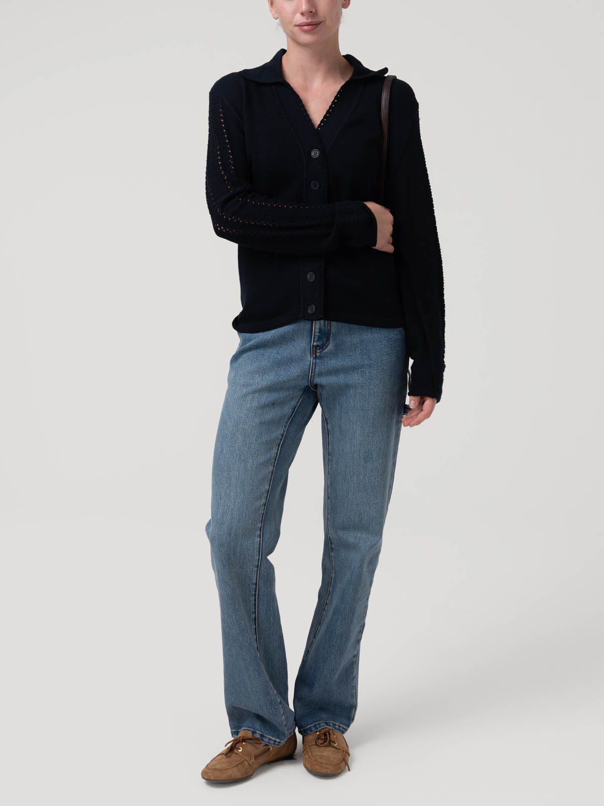 Sweater Algodón Orgánico Mujer Angelonia Azul Rockford