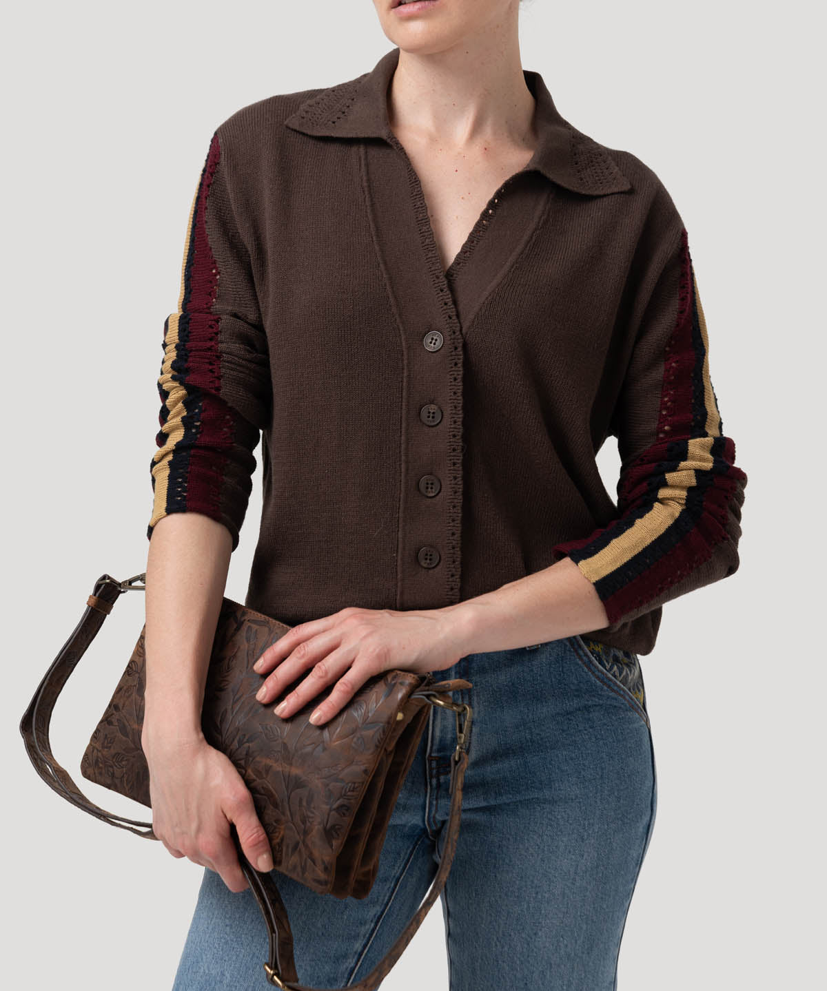 Sweater Algodón Orgánico Mujer Angelonia Café Rockford