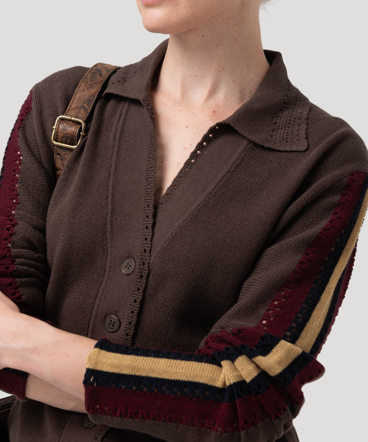 Sweater Algodón Orgánico Mujer Angelonia Café Rockford