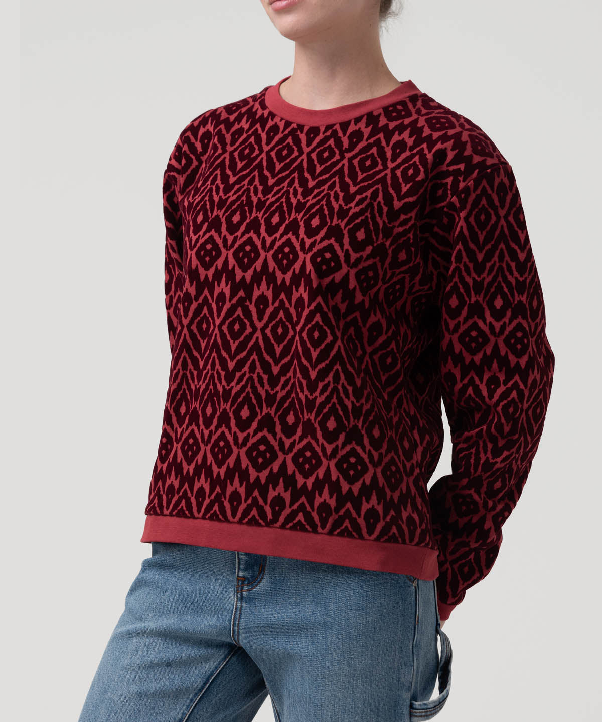 Polerón Algodón Orgánico Mujer North Rojo Rockford