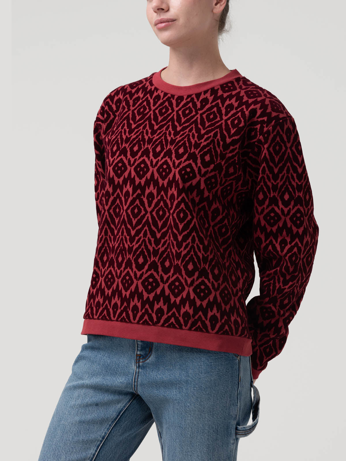 Polerón Algodón Orgánico Mujer North Rojo Rockford
