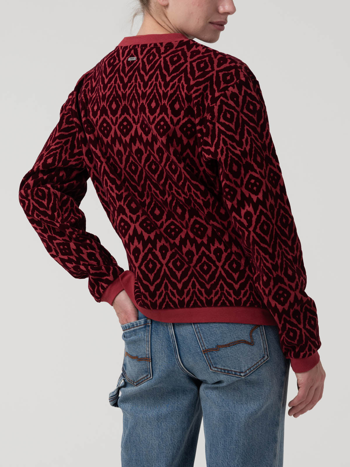 Polerón Algodón Orgánico Mujer North Rojo Rockford