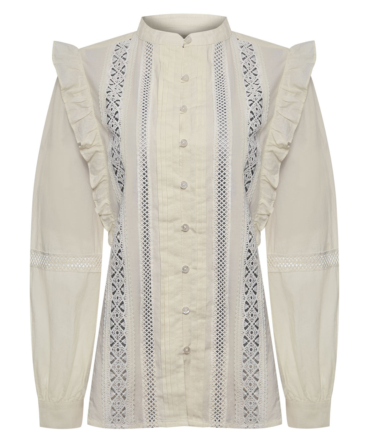 Blusa Algodón Orgánico Mujer Hibiscus Blanco Rockford