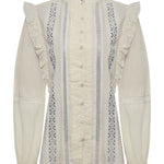 Blusa Algodón Orgánico Mujer Hibiscus Blanco Rockford